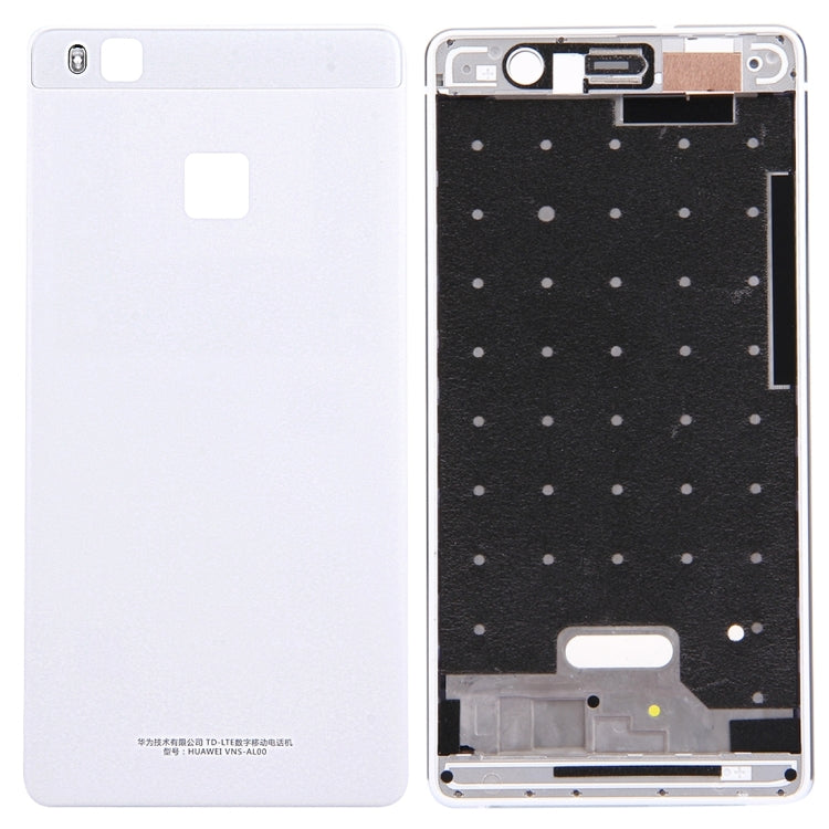 Coque arrière de la batterie Huawei P9 Lite + plaque de lunette du cadre LCD du boîtier avant (blanc)