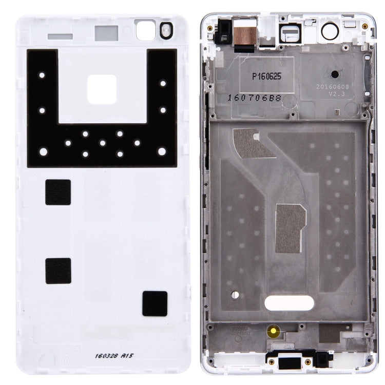 Huawei P9 Lite Battery Back Cover + Front Housing LCD Frame Bezel Plate (White)