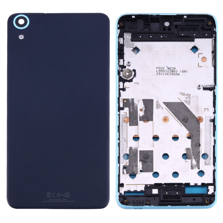 Full Housing Cover (Front Housing LCD Frame Bezel Plate + Back Cover) for HTC Desire 826 (Blue)