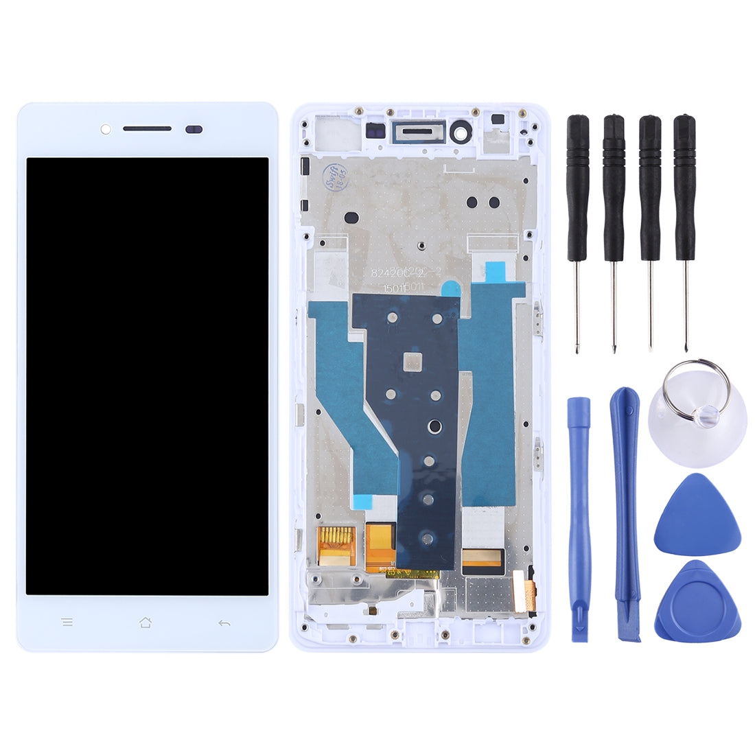 Ecran Complet LCD + Tactile + Châssis (Version TFT) Oppo R7 Blanc