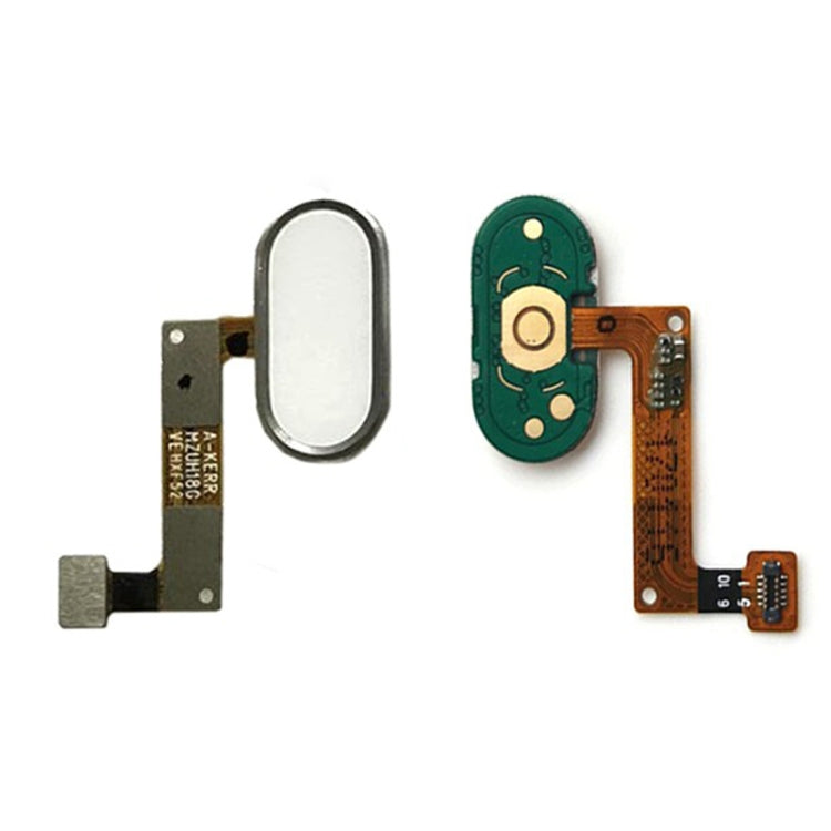 Botón de Inicio / Botón de Sensor de Huellas Dactilares Para Meizu M5 Note (Blanco)