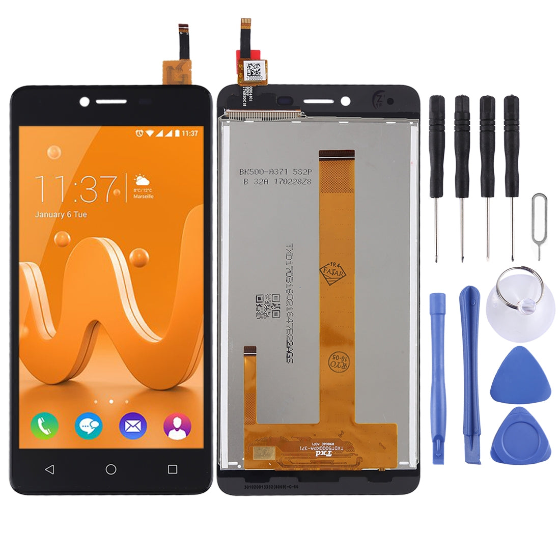 LCD Screen + Touch Digitizer Wiko Jerry Max Black