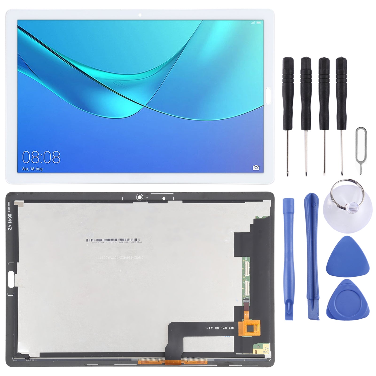 Ecran LCD + Numériseur Tactile Huawei MediaPad M5 10.8 CMR-AL19 W19 Blanc