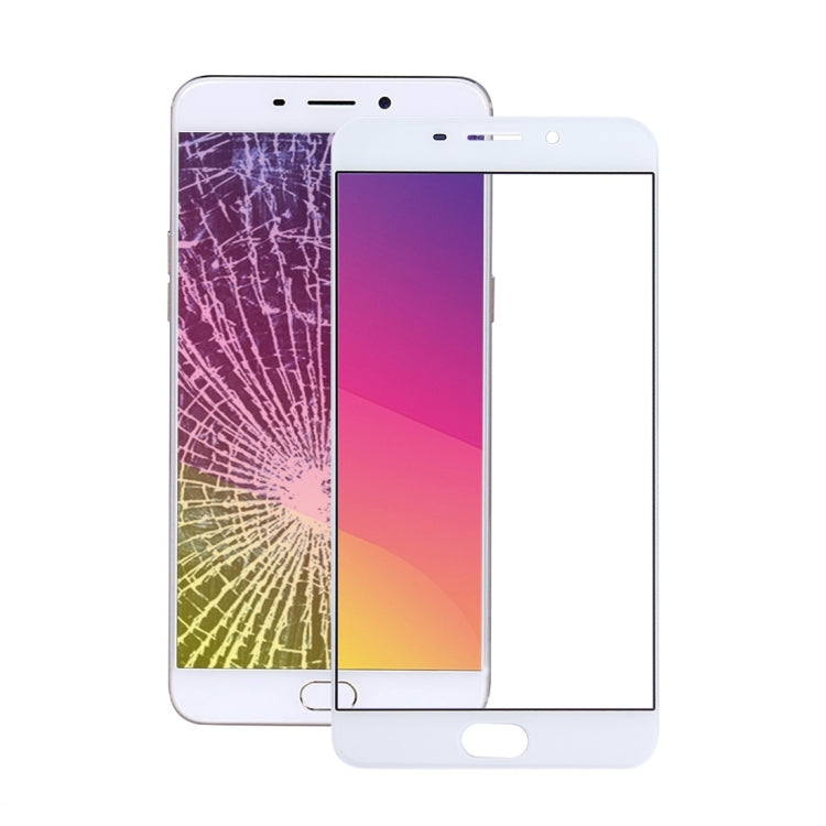 Oppo R9 / F1 Plus Front Screen Outer Glass Lens (White)