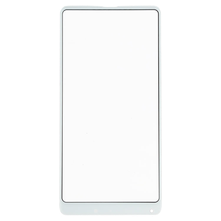 Lentille en verre extérieure de l'écran avant pour Xiaomi MI Mix 2S (Blanc)