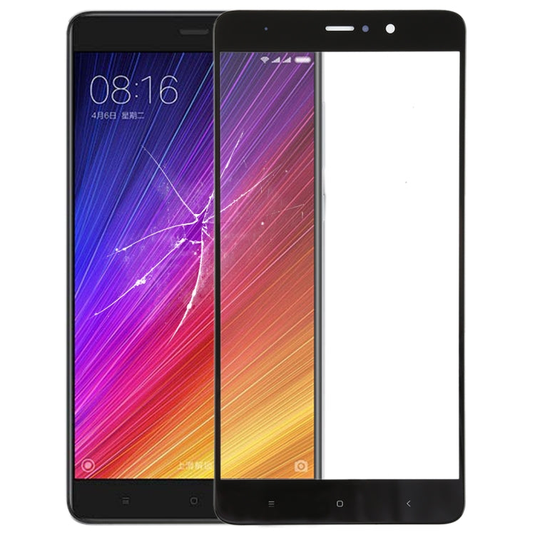 Lente de Cristal Exterior de Pantalla Frontal Para Xiaomi MI 5S Plus (Negro)