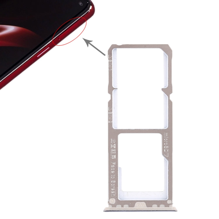 2 x SIM Card Tray + Micro SD Card Tray For Oppo A3 (Blue)