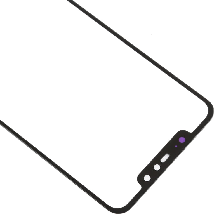 Lente de Cristal Exterior de Pantalla Frontal Para Xiaomi Redmi Note 6 Pro (Negro)