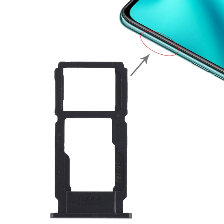 SIM Card Tray + SIM Card Tray / Micro SD Card Tray For Oppo R11 Plus (Black)