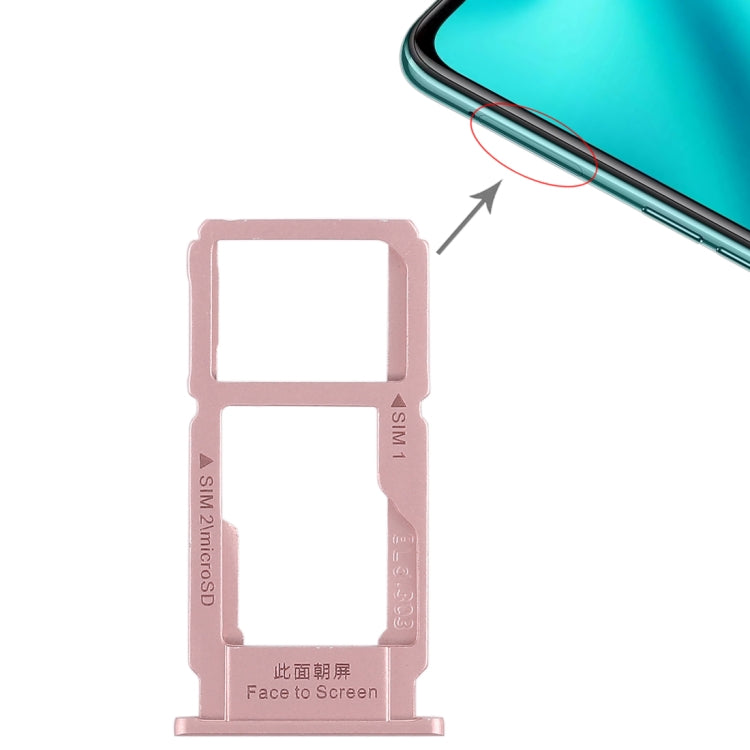 SIM Card Tray + SIM Card Tray / Micro SD Card Tray for Oppo R11 Plus (Rose Gold)