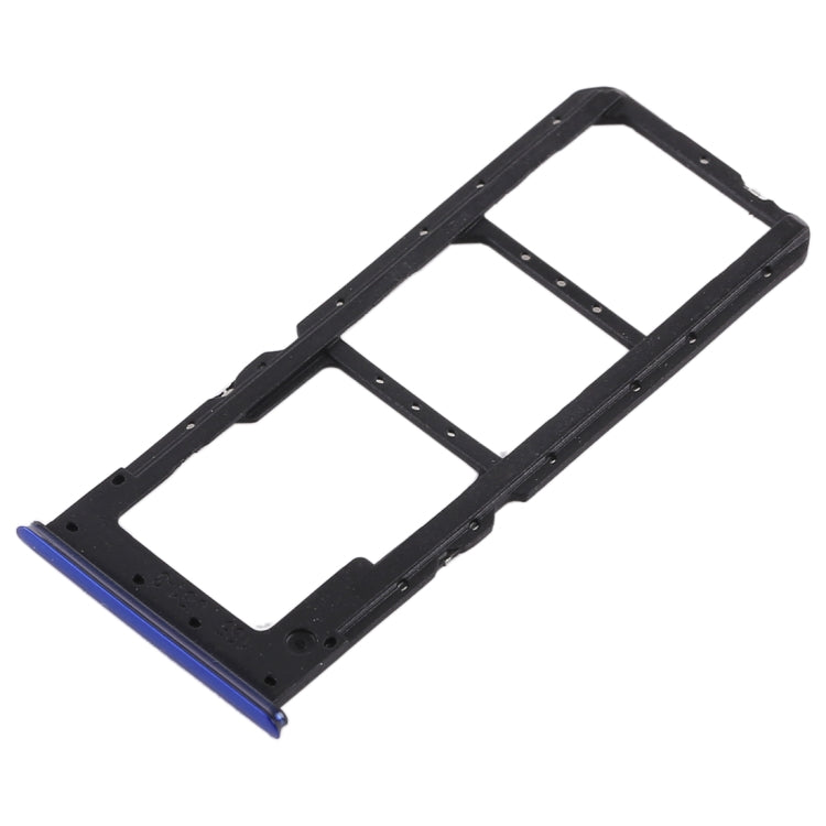 2 x plateau de carte SIM + plateau de carte Micro SD pour Oppo K1 (bleu)