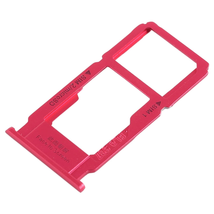 SIM Card Tray + SIM Card Tray / Micro SD Card Tray for Oppo R11s (Red)