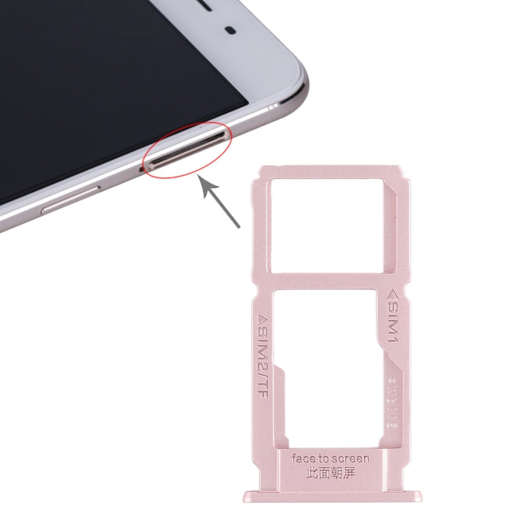 SIM Card Tray + SIM Card Tray / Micro SD Card Tray for Oppo R9sk (Rose Gold)