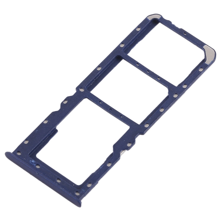 2 x plateau de carte SIM + plateau de carte Micro SD pour Oppo A5 / A3s (bleu)