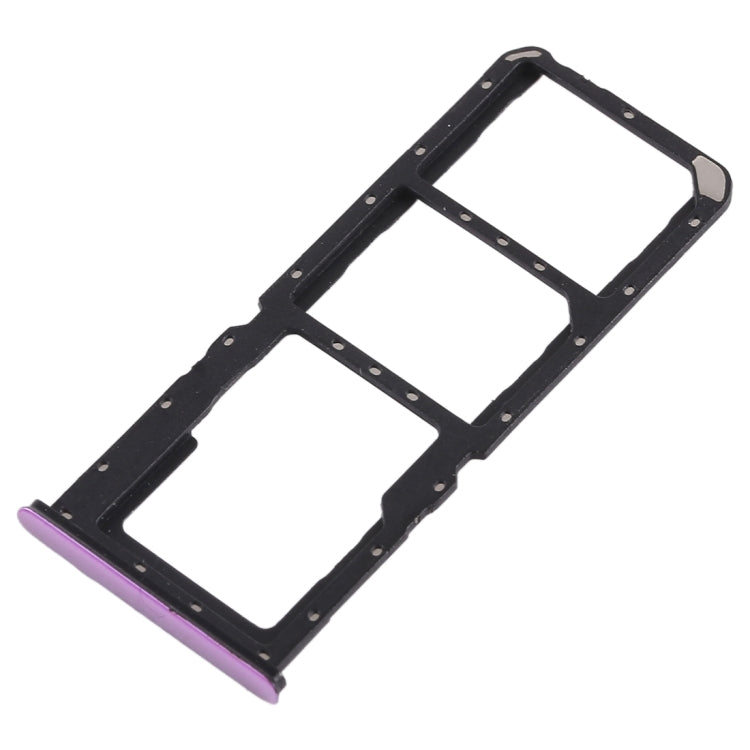 2 x plateau de carte SIM + carte Micro SD pour Oppo A7X / F9 / F9 Pro / Realme 2 Pro (violet)