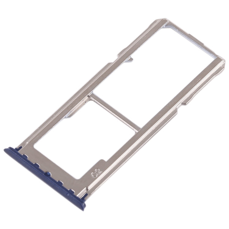 2 x SIM Card Tray + Micro SD Card Tray For Oppo A1 (Blue)