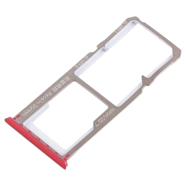 2 x SIM Card Tray + Micro SD Card Tray For Oppo A1 (Red)