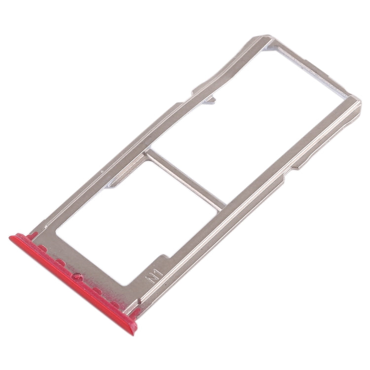 2 x SIM Card Tray + Micro SD Card Tray For Oppo A1 (Red)