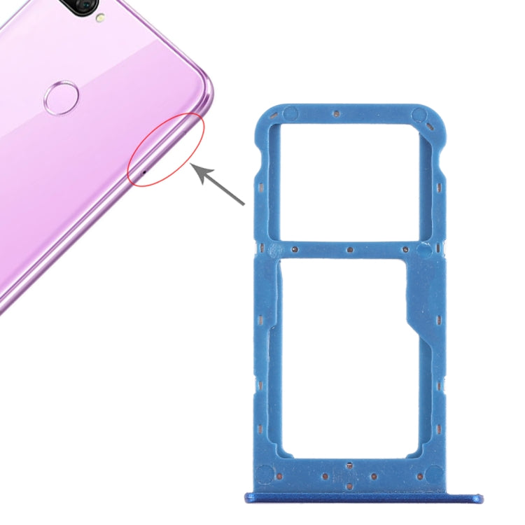 Bandeja de Tarjeta SIM + Bandeja de Tarjeta SIM / Bandeja de Tarjeta Micro SD Para Huawei Honor 9i (Azul)