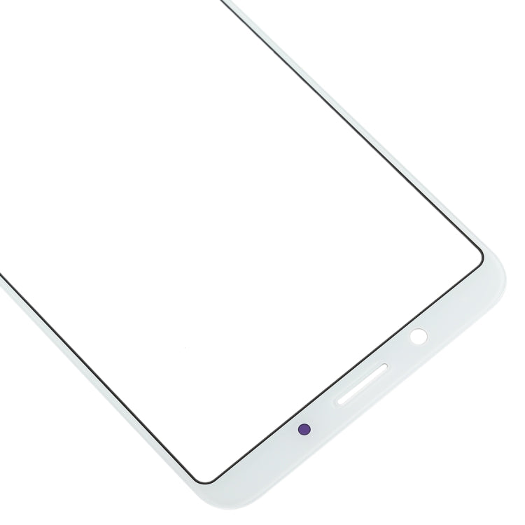 Lentille en verre extérieure de l'écran avant pour Oppo A73 (blanc)