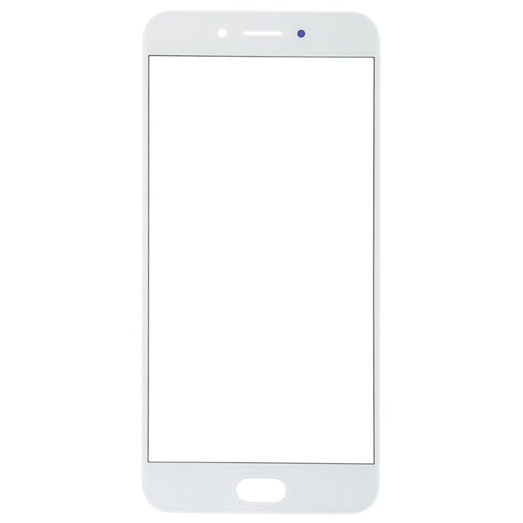 Lentille en verre extérieure de l'écran avant pour Oppo A77 / A77T (Blanc)