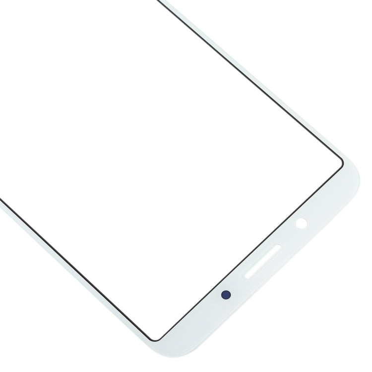 Lentille en verre extérieure de l'écran avant pour Oppo A83 (blanc)