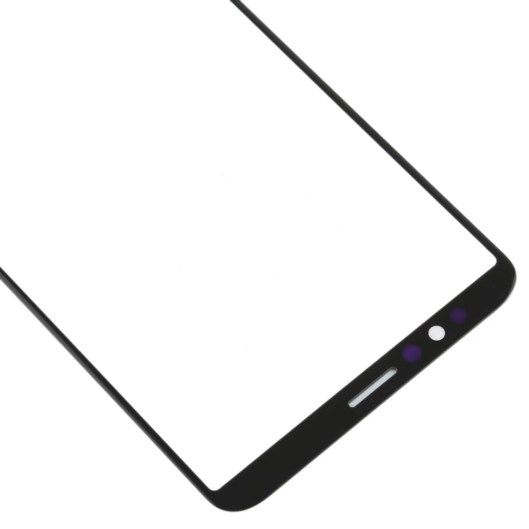 Lentille en verre extérieure de l'écran avant pour Oppo R11s Plus (noir)