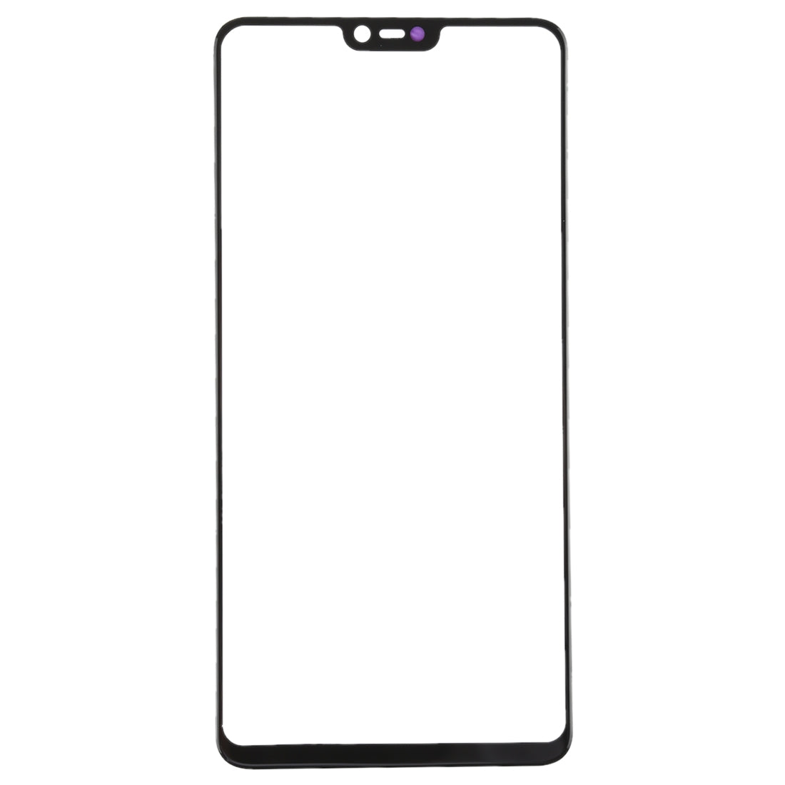 Outer Glass Front Screen Oppo R15 Black