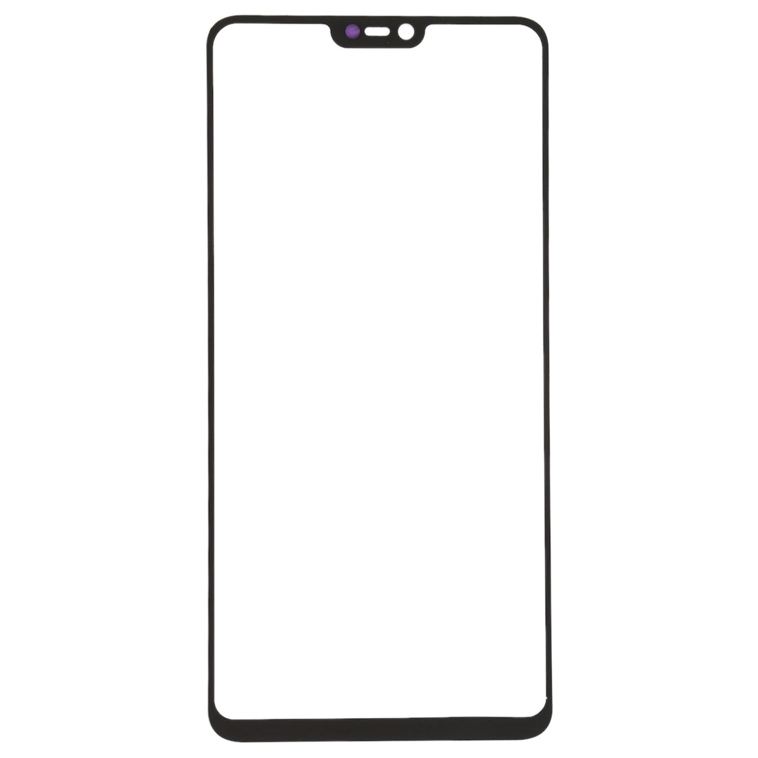 Outer Glass Front Screen Oppo R15 Black