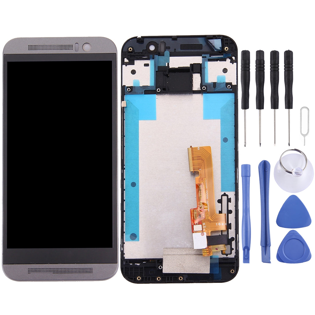 Pantalla Completa LCD + Tactil + Marco HTC One M9 Gris