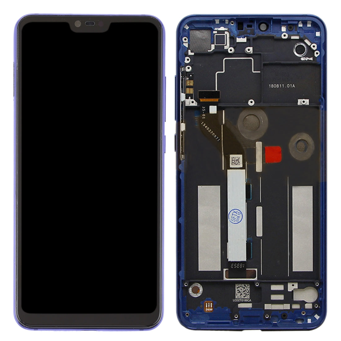 Pantalla Completa LCD + Tactil + Marco Xiaomi MI 8 Lite Azul