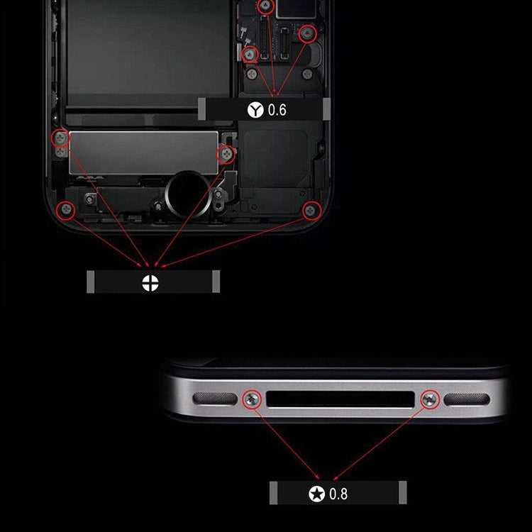 Kaisi K-222 tournevis de précision outil d'ouverture de réparation professionnel pour téléphone portable tablette PC (Torx : T6)