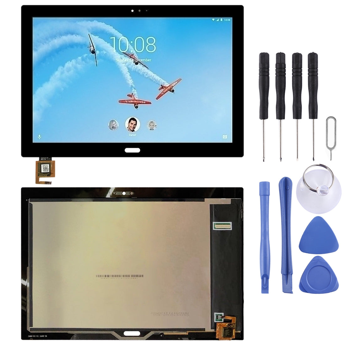 Ecran LCD + Numériseur Tactile Lenovo Tab 4 Plus TB-X704 TB-X704L Noir