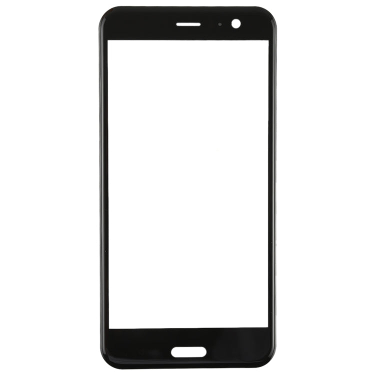 Lentille en verre extérieure de l'écran avant pour HTC U11 (noir)