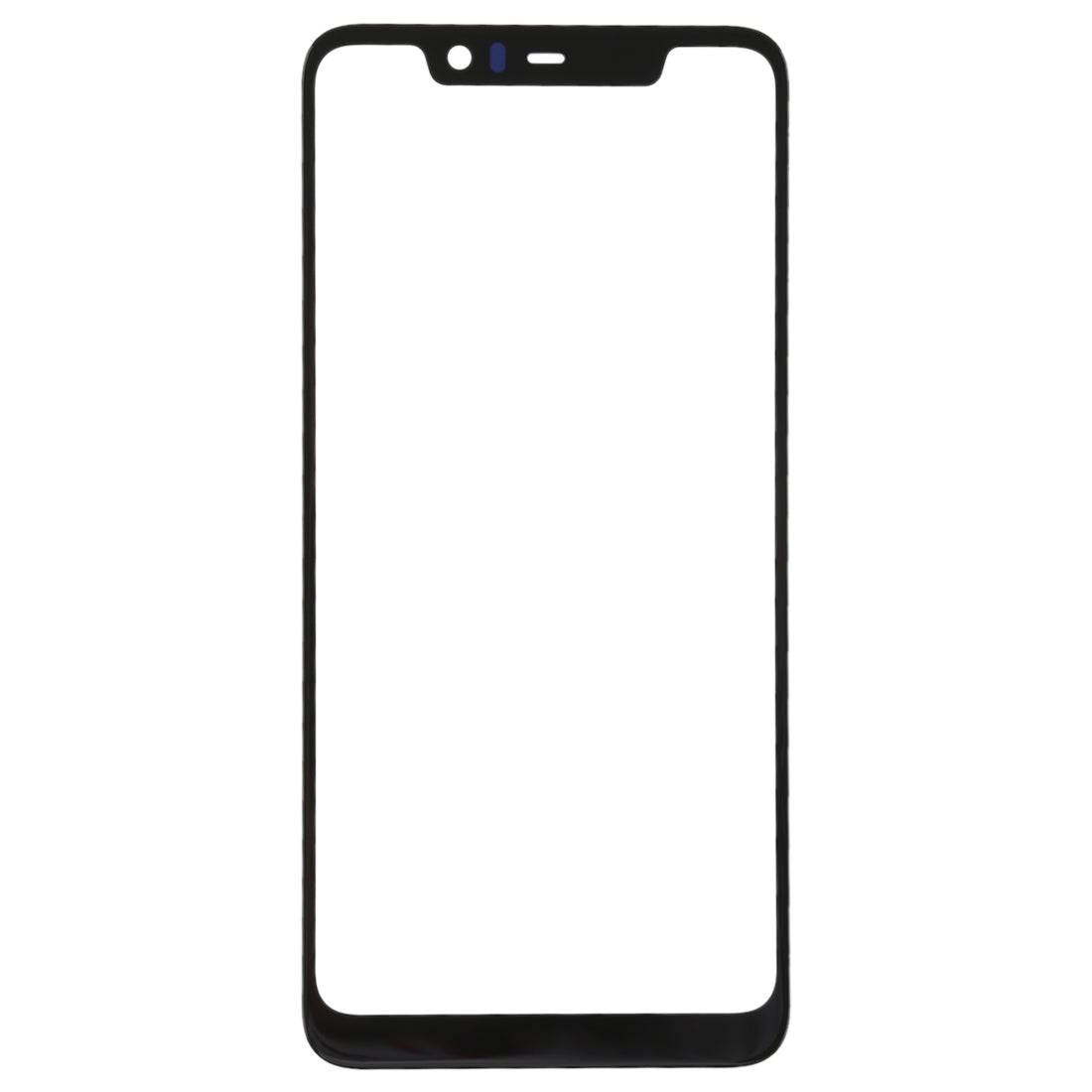 Outer Glass Front Screen Nokia X5 Black