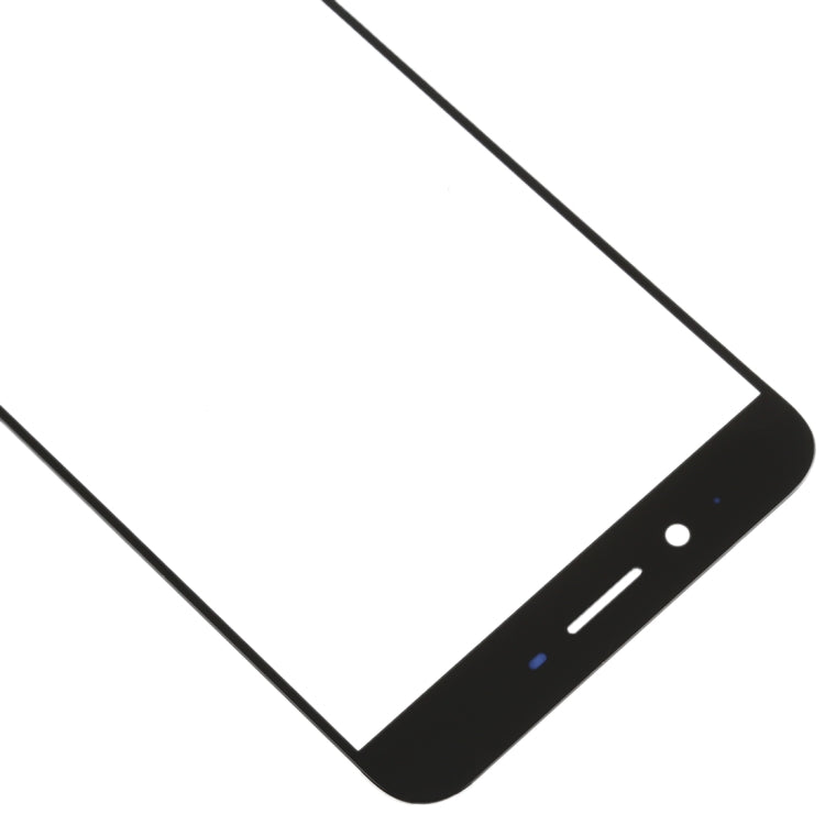 Lentille en verre extérieure de l'écran avant pour Oppo R9s Plus (noir)