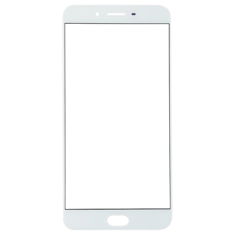 Lentille en verre extérieure de l'écran avant pour Oppo R9s Plus (Blanc)