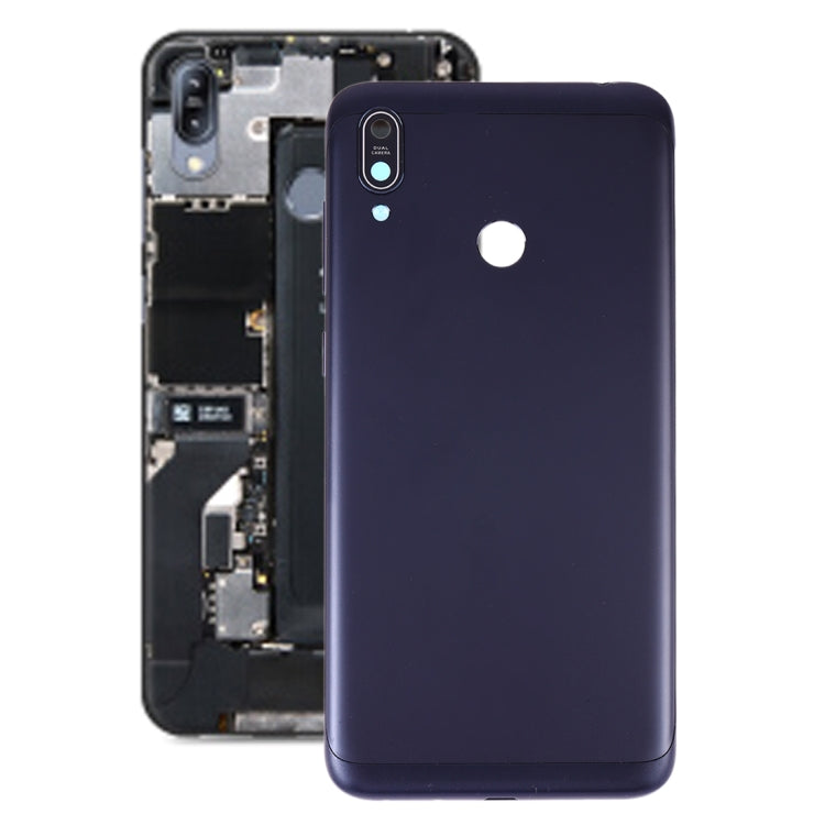 Coque arrière de batterie avec objectif d'appareil photo pour Asus Zenfone Max M2 ZB633KL ZB632KL (Bleu foncé)