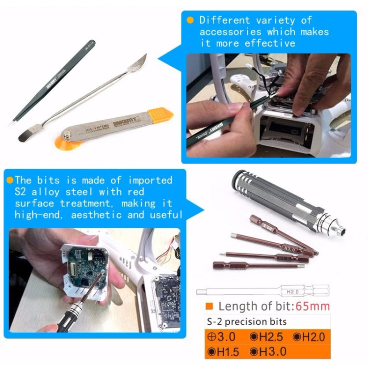 JAKEMY JM-P14 Soldering Repair Tool Set Tool Box Bag Wire Stripper Pliers Screwdriver US Plug