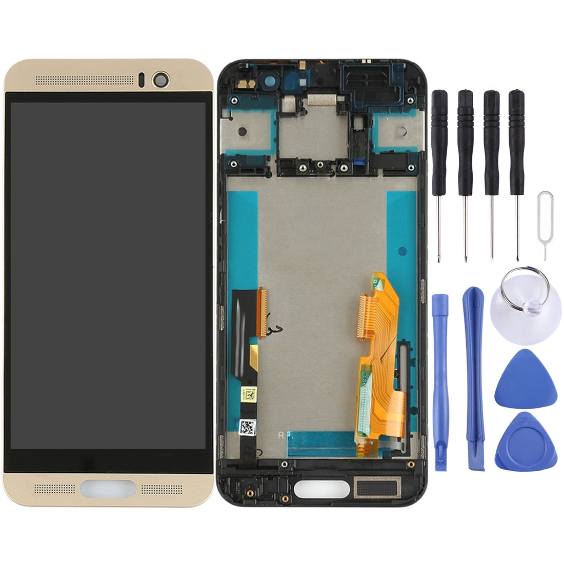 Full Screen LCD + Touch + Frame HTC One M9 + M9 Plus Gold