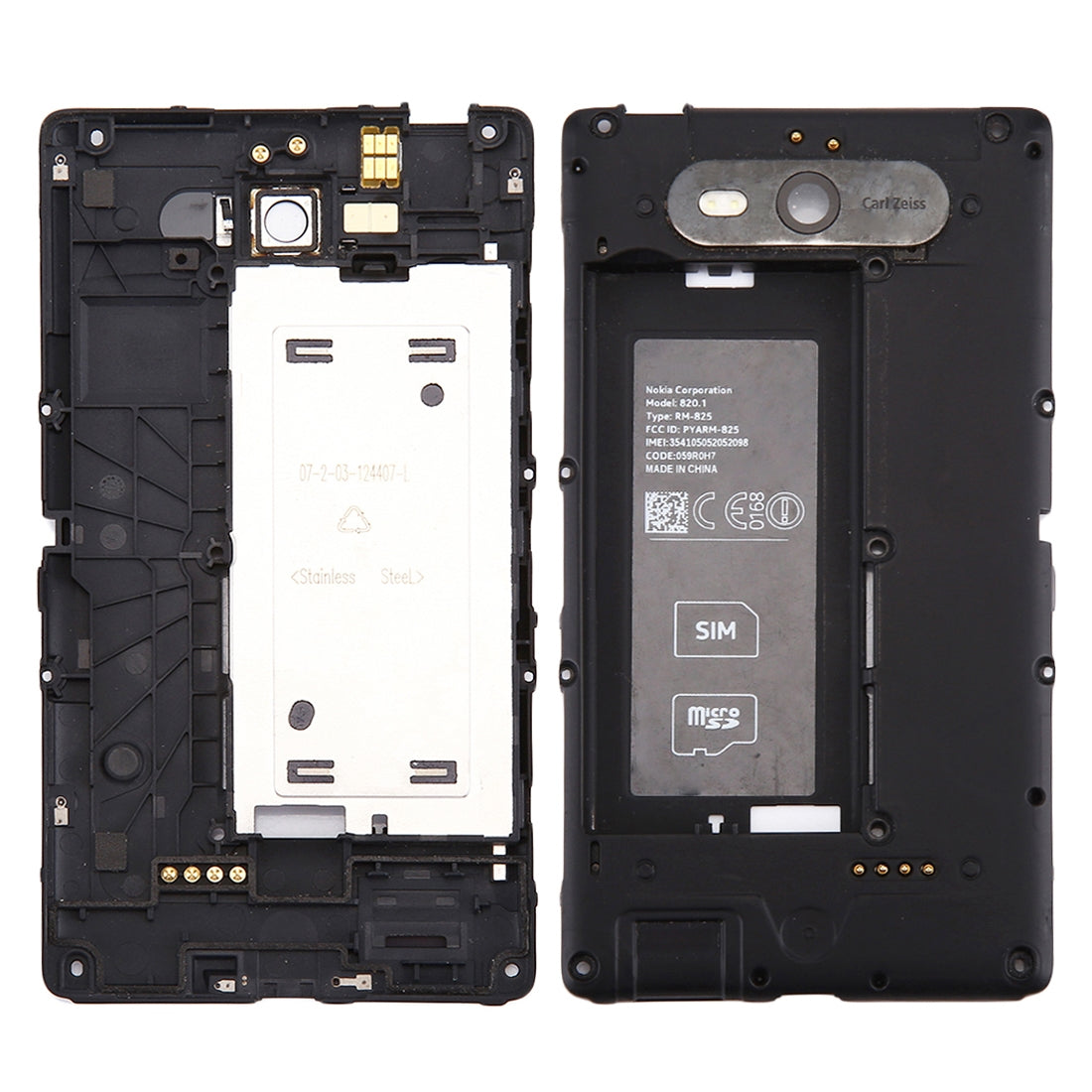 Châssis Arrière Logement Cadre Nokia Lumia 820