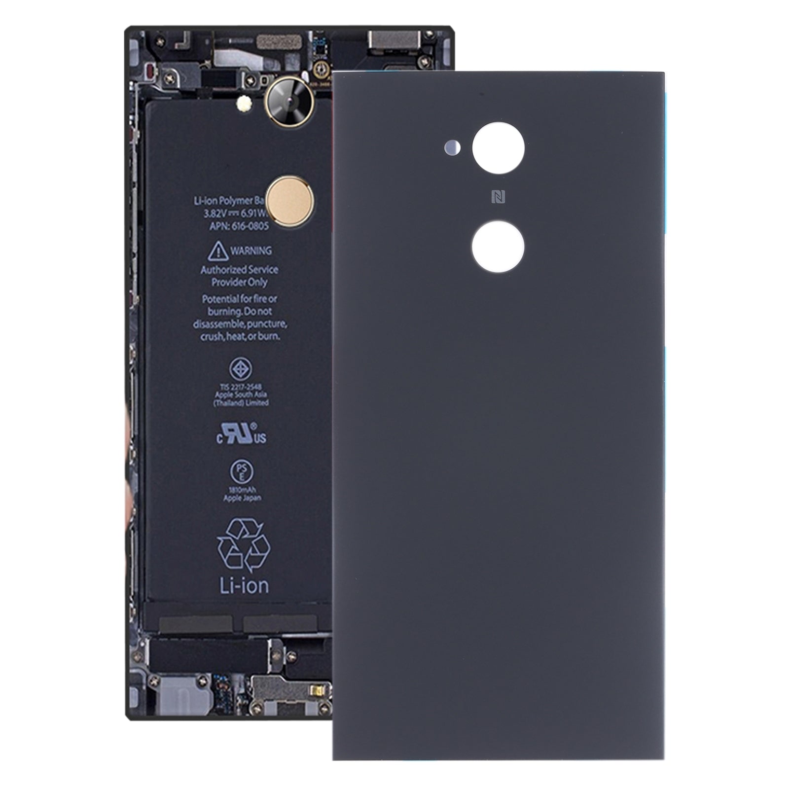 Cache Batterie Cache Arrière Sony Xperia Xa2 Ultra Noir