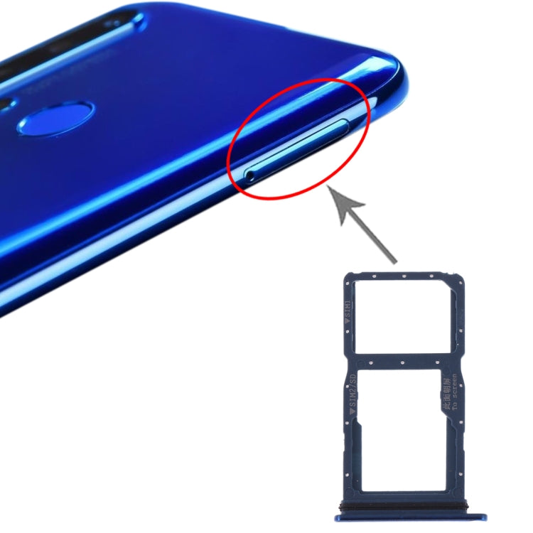 Bandeja de Tarjeta SIM + Bandeja de Tarjeta SIM / Bandeja de Tarjeta Micro SD Para Huawei Nova 5i (Azul)