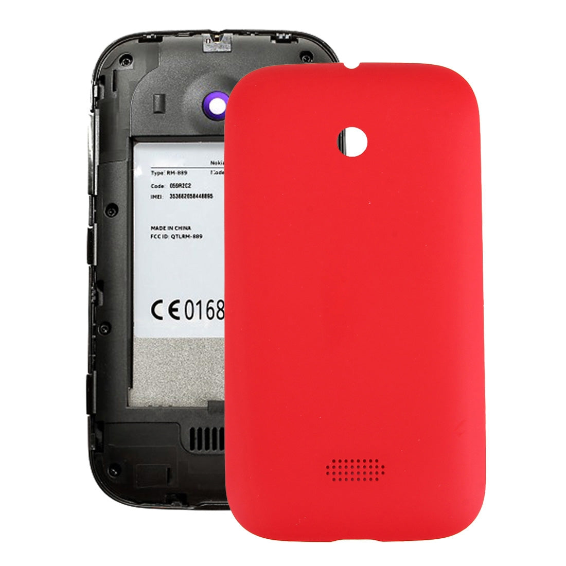 Cache Batterie Coque Arrière Nokia Lumia 510 Rouge