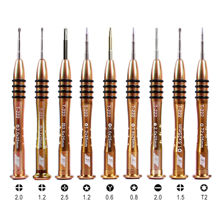 Kaisi T-222 Precision Screwdriver 9 in 1 Professional Repair Opening Tool For Mobile Phone Tablet PC