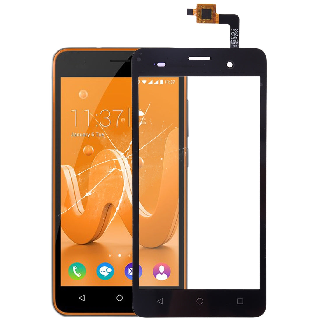 Touch Screen Digitizer Wiko Jerry Black