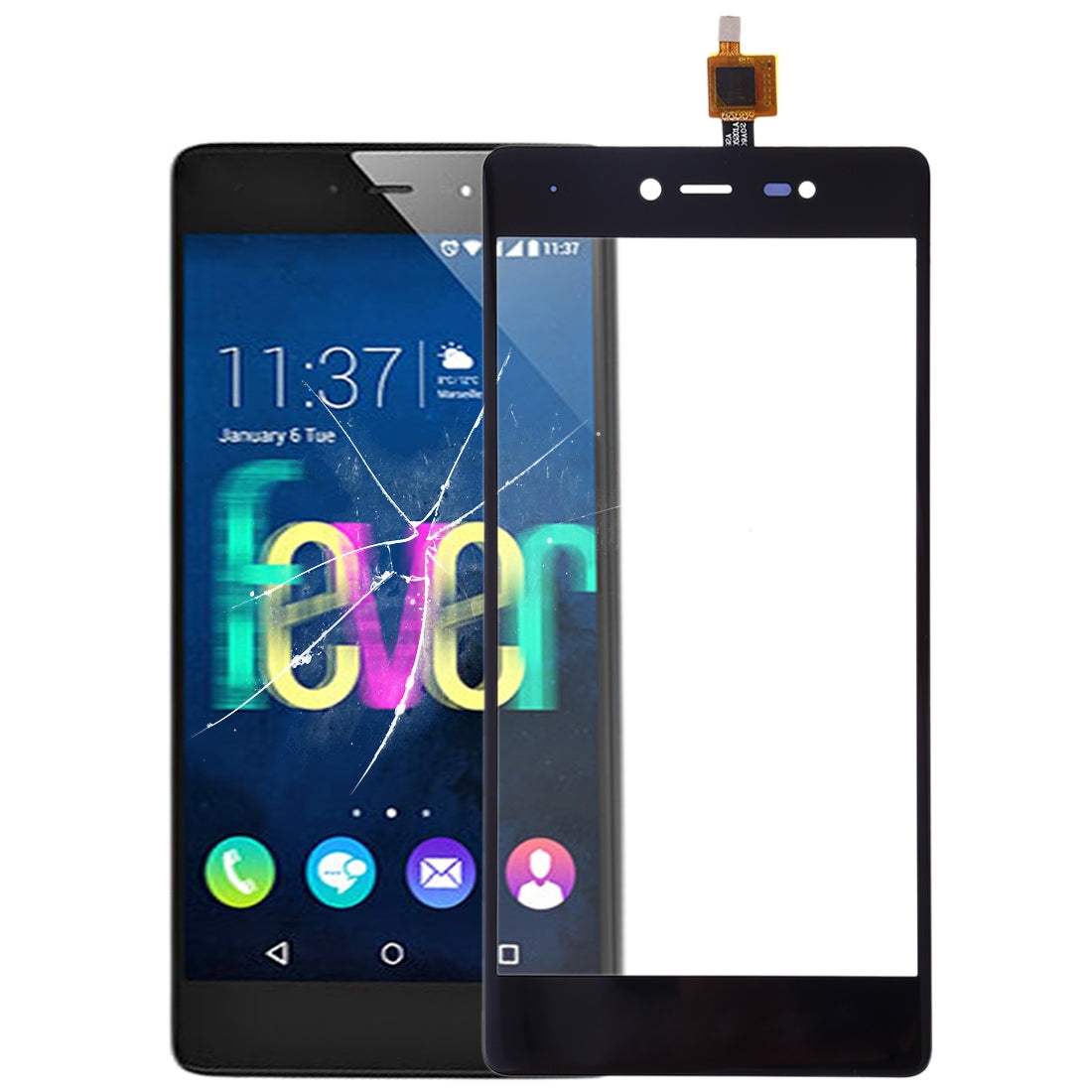 Touch Screen Digitizer Wiko Fever Black