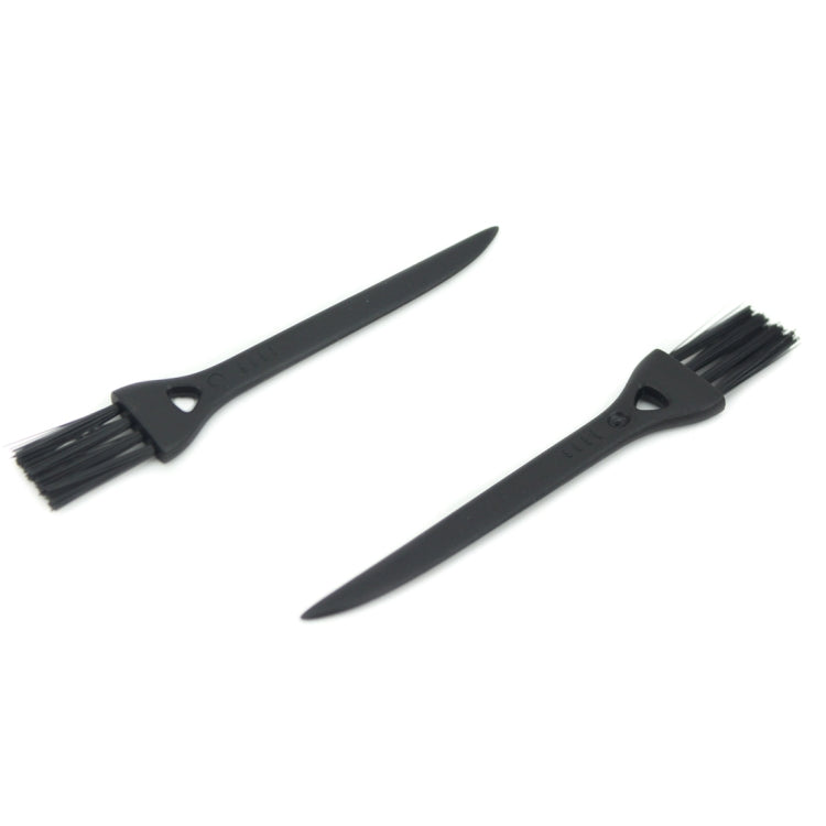 10 Pieces JIAFA P8842 Flat Head Sharp Tail Cleaning Brush Length: 8.5cm (Black)