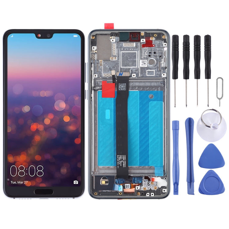 Complete LCD Screen and Digitizer Assembly with Frame for Huawei P20 (Twilight)