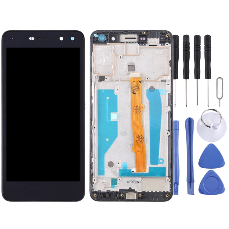 LCD Screen and Digitizer Full Assembly with Frame for Huawei Y5 (2017) (Black)